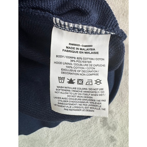 Jordan Marauders Lacrosse Sleeveless Hoodie Mens M Blue Pullover - Picture 6 of 8